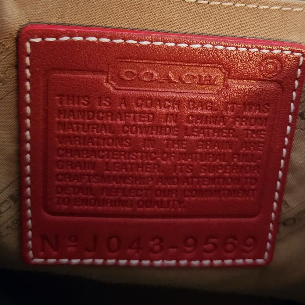 Coach Vintage Backpack Bag 9569 red leather Rare Vintage - Picture 6 of 7